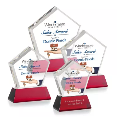 Genosee VividPrint™ Award on Base - Red