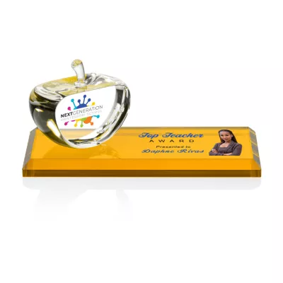Argyle Apple VividPrint™ Award on Base