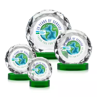 Seville VividPrint™ Award on Alberton Base - Green