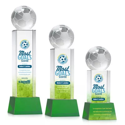 Soccer Ball VividPrint™ Award on Belcroft - Green