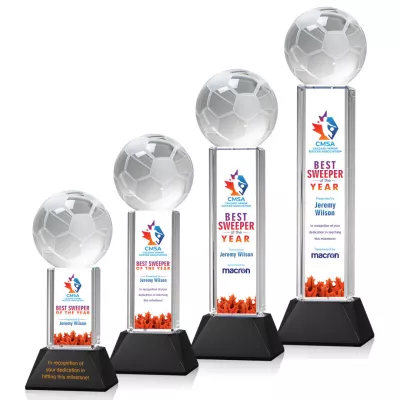 Soccer Ball VividPrint™ Award on Stowe - Black