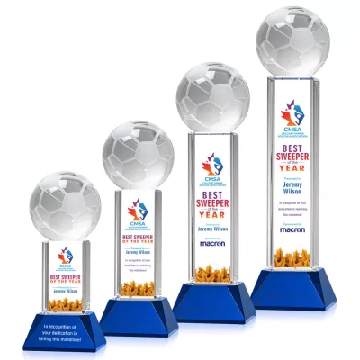 Soccer Ball VividPrint™ Award on Stowe - Blue