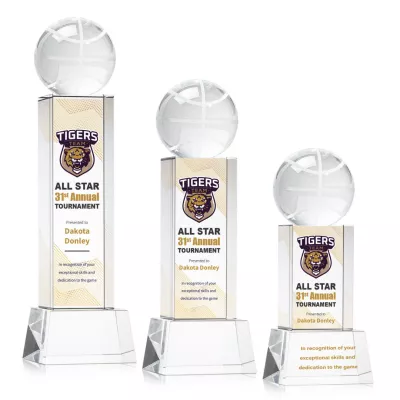 Basketball VividPrint™ Award on Belcroft - Clear