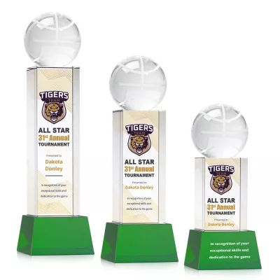 Basketball VividPrint™ Award on Belcroft - Green