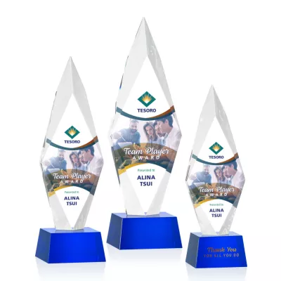 Manilow VividPrint™ Award on Robson Base - Blue