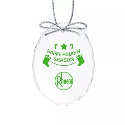 Optical Ornament - Oval Imprinted