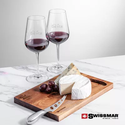 Swissmar® Acacia Board & 2 Laurent Wine