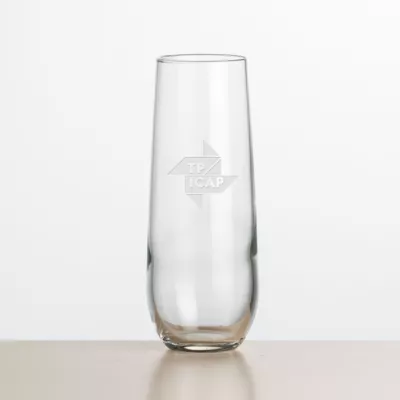 Ossington Stemless Flute - 8.5oz - Deep Etch