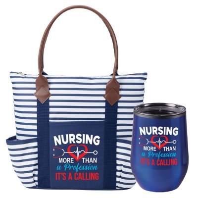 Nursing Nantucket Tote Bag & Riviera Tumbler Gift Set