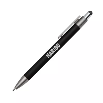Hughes Aluminum Pen w/Wood Clip & Blue Refill
