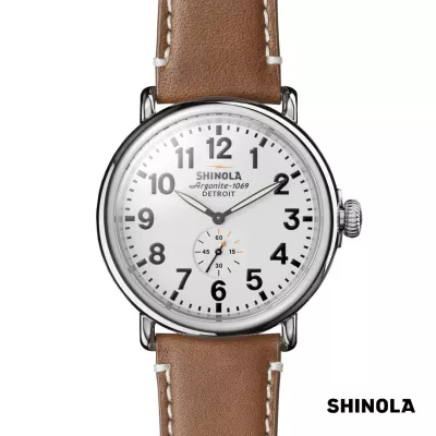 Shinola® Runwell Watch - White/Tan