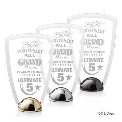 Arch Hemisphere Award - Laser Engraved