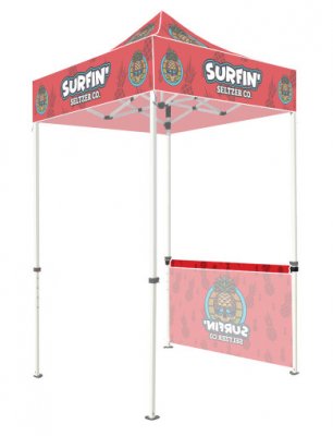 5ft Steel Canopy Tent Half Wall and Rail w/ Full Color Single Sided Imprint