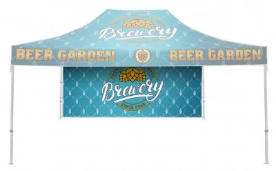 15ft Canopy Tent Full Height Wall w/ Full Color Single Sided Imprint