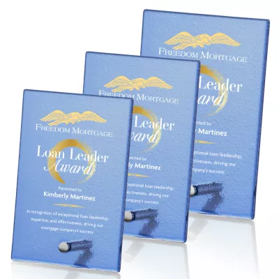 Atchison Blue Rectangle VividPrint™ Award - Silver
