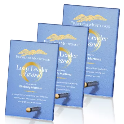 Atchison Blue Rectangle VividPrint™ Award - Gold