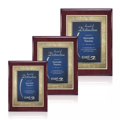 Oakleigh/Tamara Plaque - Rosewood/Blue
