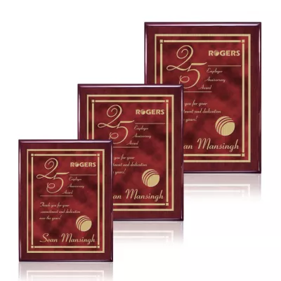 Oakleigh/Contempo Plaque - Rosewood/Red