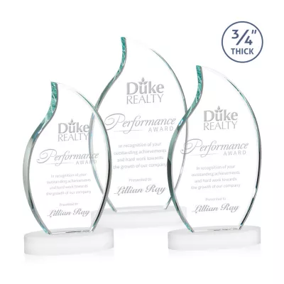Croydon Flame Award on Alberton Base - White