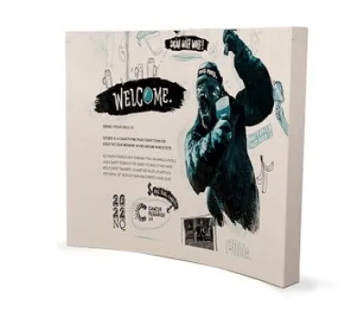 10ft Curve Velcro Fabric Pop Up Display