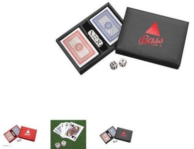 Reno Leather Playing Card & Coaster Gift Set
