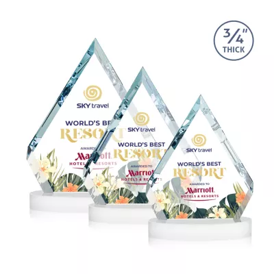 Apex VividPrint™ Award on Alberton Base - White