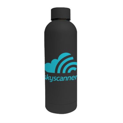 17 oz Double Wall Stainless Steel Bottle with a Rubberized Finish