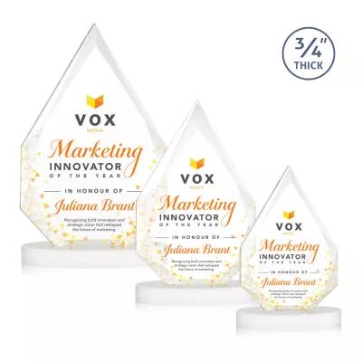 Hawthorne VividPrint™ Award on Alberton Base - White