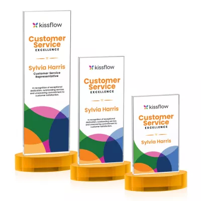 Heathrow VividPrint™ Award on Alberton Base - Amber