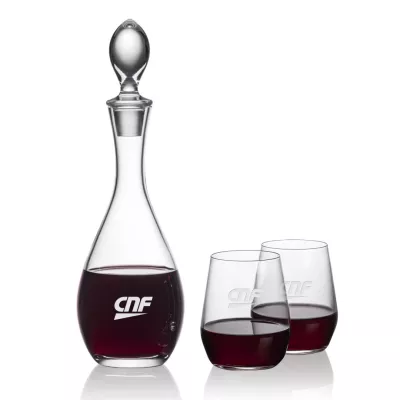 Malvern Decanter & Germain Stemless Wine