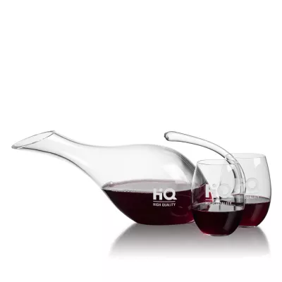 Reyna Carafe & Stemless Carlita Wine