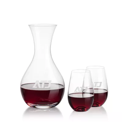 Adelita Carafe & Boston Stemless Wine