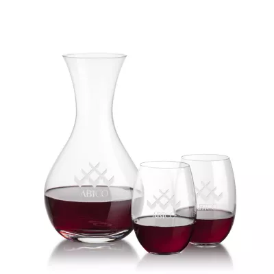 Adelita Carafe & Carlita Stemless Wine