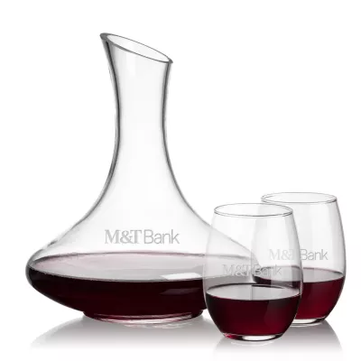 Kanata Carafe & Stanford Stemless Wine