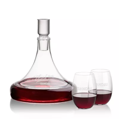 Ashby Decanter & Carlita Stemless Wine