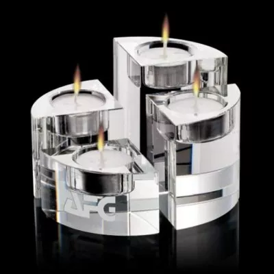 Saks Candleholders - Optical Set of 4