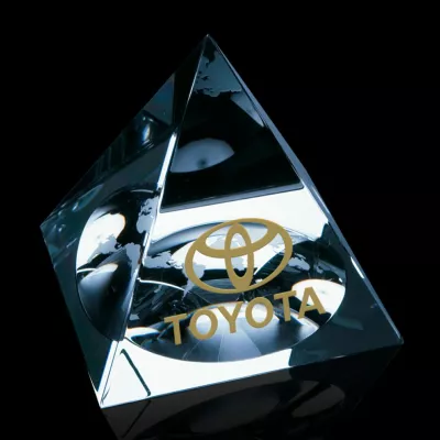 Globe Pyramid Paperweight