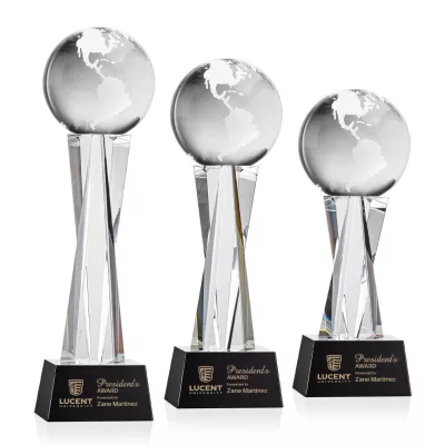 Globe Award on Grafton Base - Black