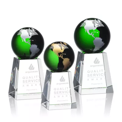 Heathcote Globe Award - Green/Gold