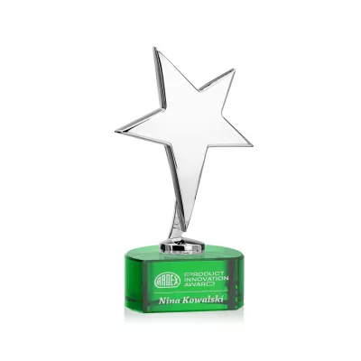 Tuscany Chrome Star on Paragon Base - Green