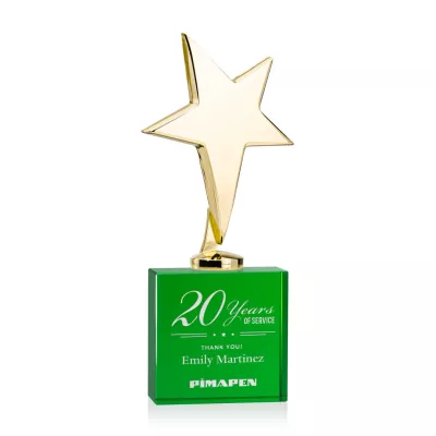 Tuscany Gold Star on Woodlawn Base - Green