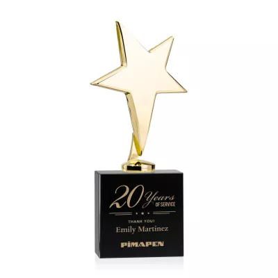 Tuscany Gold Star on Woodlawn Base - Black