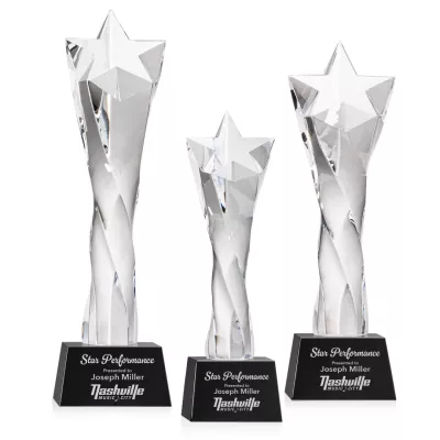 Arlington Star Award on Robson Base - Black