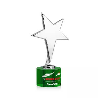 Tuscany Chrome Star VividPrint™ Award on Marvel Base - Green