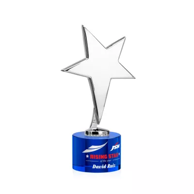 Tuscany Chrome Star VividPrint™ Award on Marvel Base - Blue