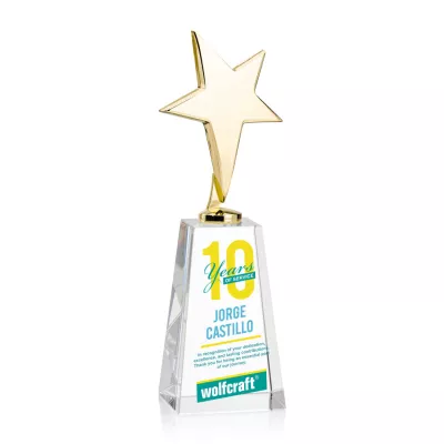 Tuscany Gold Star VividPrint™ Award on Novita Base - Clear