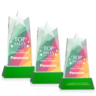 Millington Star VividPrint™ Award on Base - Green