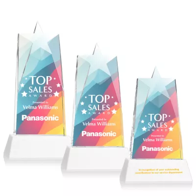 Millington Star VividPrint™ Award on Base - White