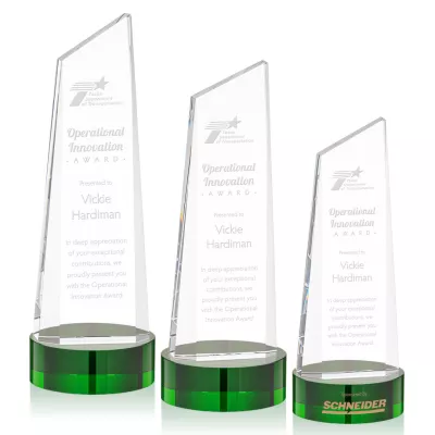 Belmont Tower Award on Stanrich Base - Green