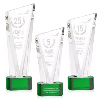 Plymouth Award on Paragon Base - Green